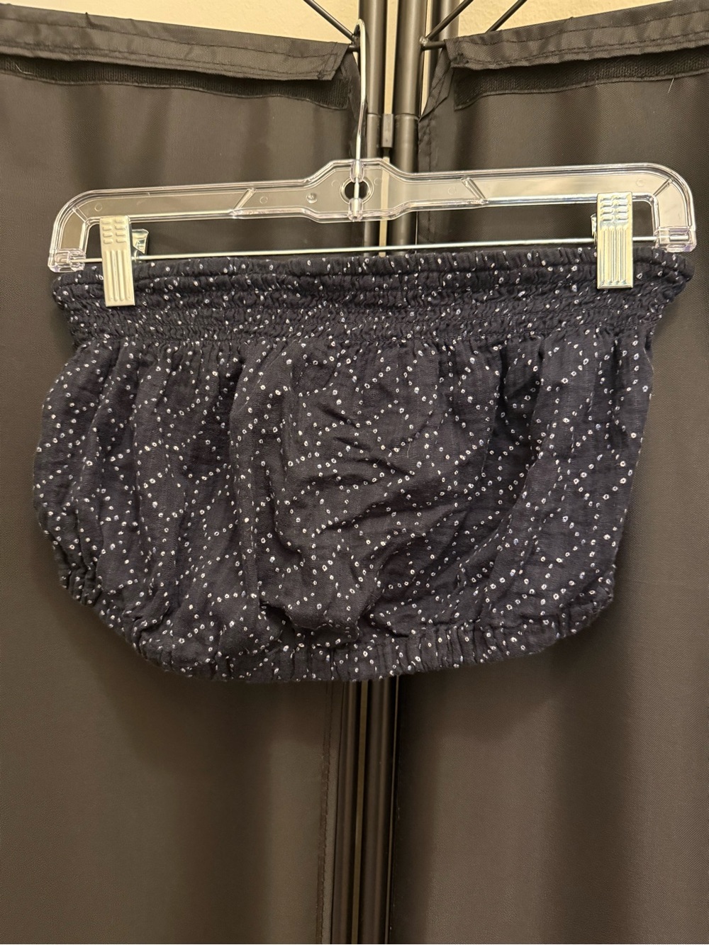 Women's Navy Dot Tube Top